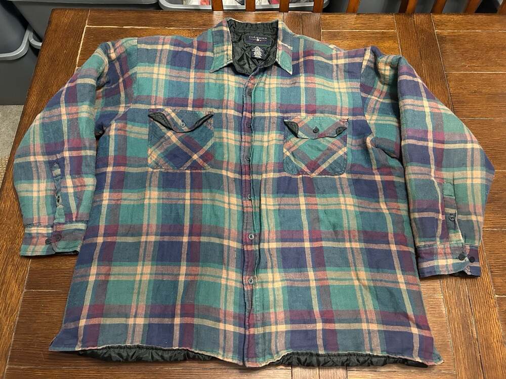 Coleman Outdoors Vintage Quilted Lined Plaid Flannel Jacket 2XL